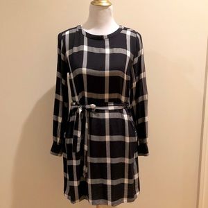 a.n.d Black and Gold Plaid Dress